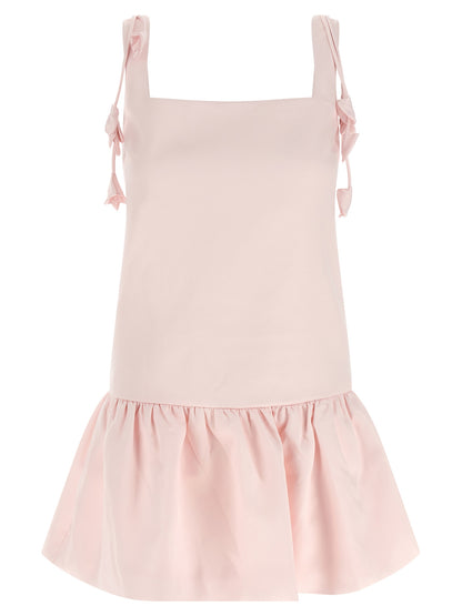 Self-Portrait Pink Flower Taffetà Dress