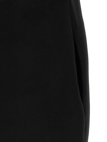 Self-Portrait Black Crêpe Flower Mini Dress