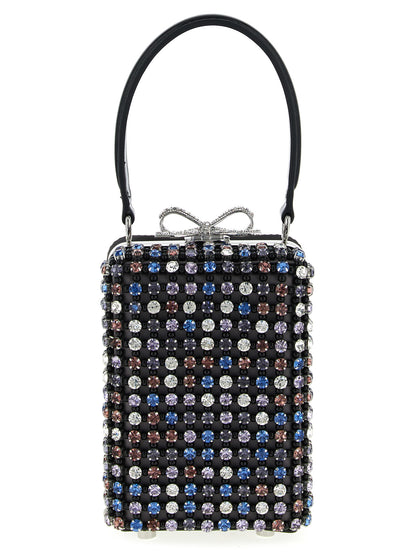 Self-Portrait Multi Crystal Chainmail Handbag