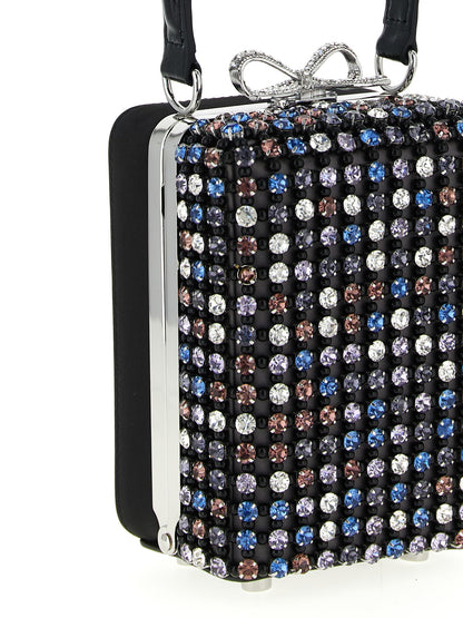 Self-Portrait Multi Crystal Chainmail Handbag