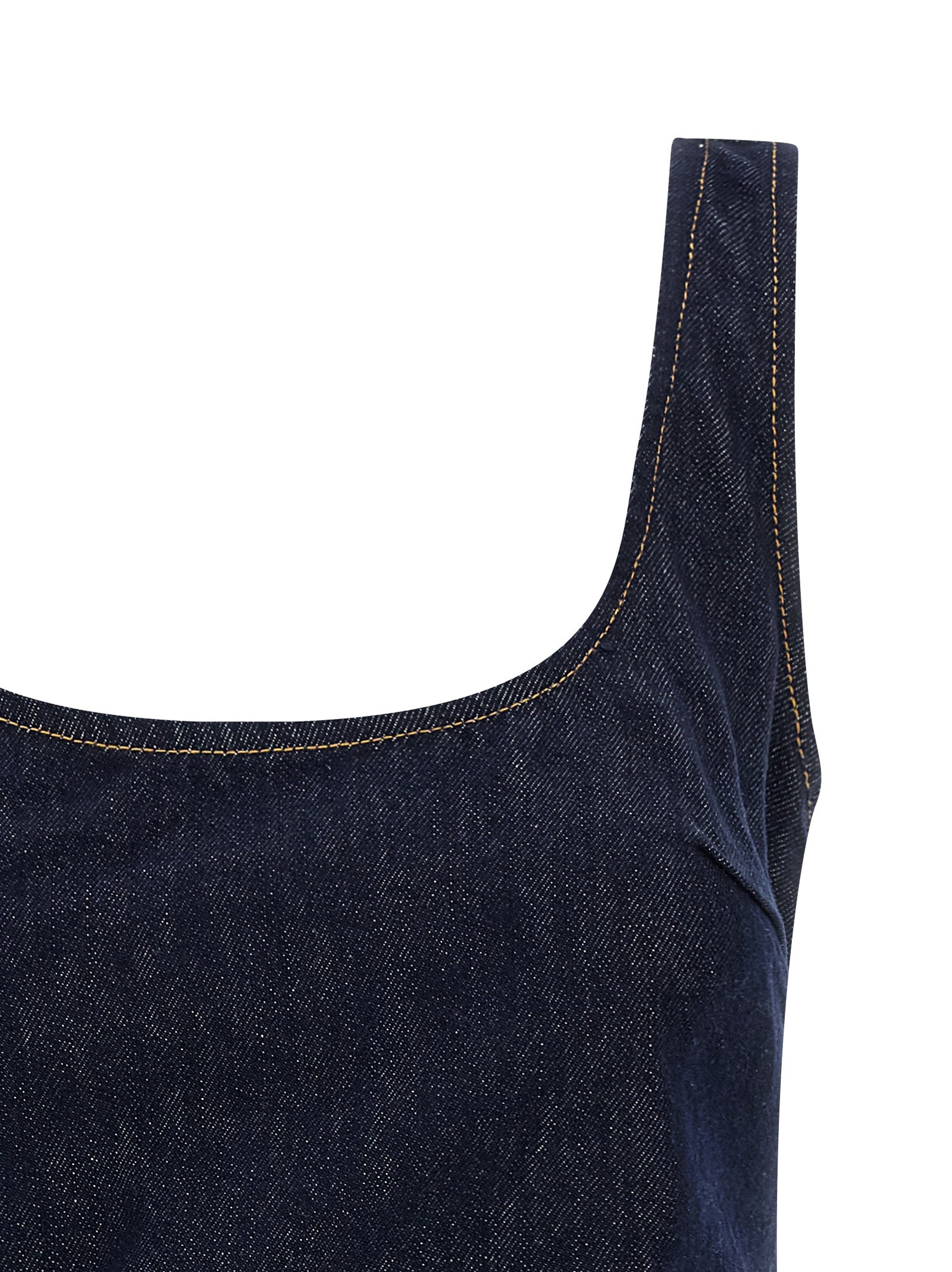 Self-Portrait Indigo Denim 3d Flower Mini Dress