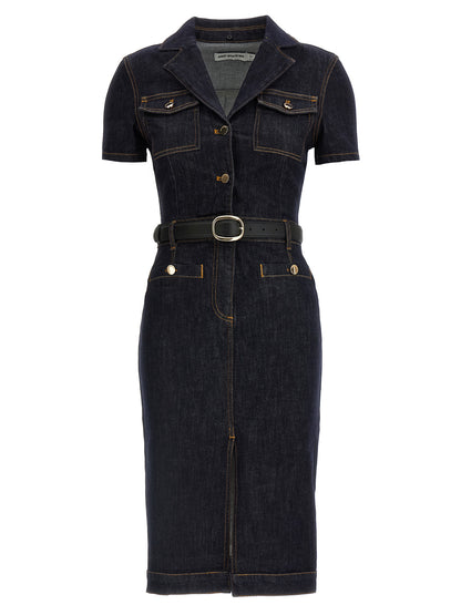 Self-Portrait Indigo Denim Midi Dress