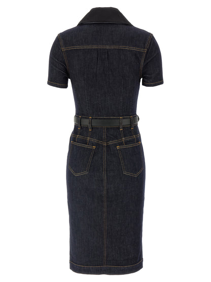 Self-Portrait Indigo Denim Midi Dress