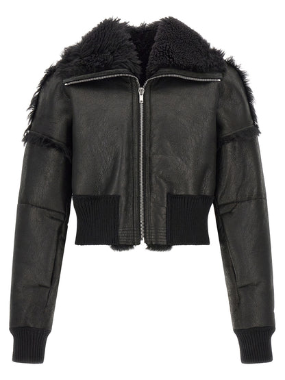 Rick Owens Flight Jkt Cropped Bomber Jacket