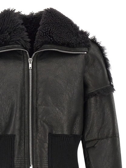 Rick Owens Flight Jkt Cropped Bomber Jacket