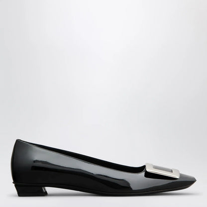 ROGER VIVIER Belle Vivier black patent leather ballet flats