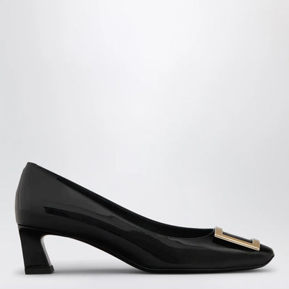 ROGER VIVIER Black patent leather Trompette pumps