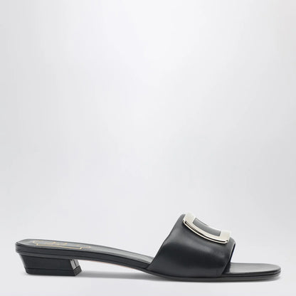 ROGER VIVIER Square buckle leather slides