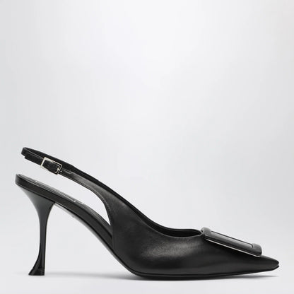 ROGER VIVIER Viv in the City' nappa leather slingbacks black
