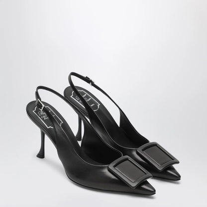 ROGER VIVIER Viv in the City' nappa leather slingbacks black