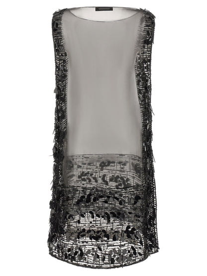 Lanvin Embroidered Silk Tunic Dress