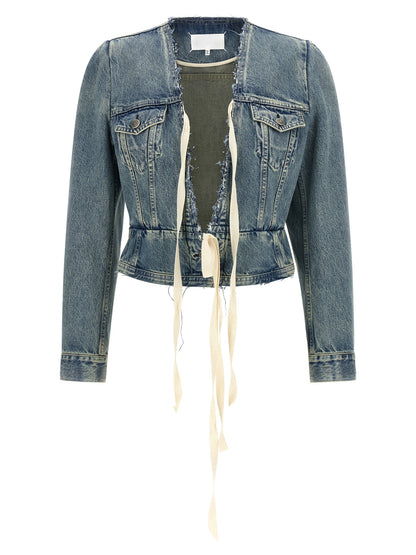 Maison Margiela Raw Cut Hem Denim Jacket