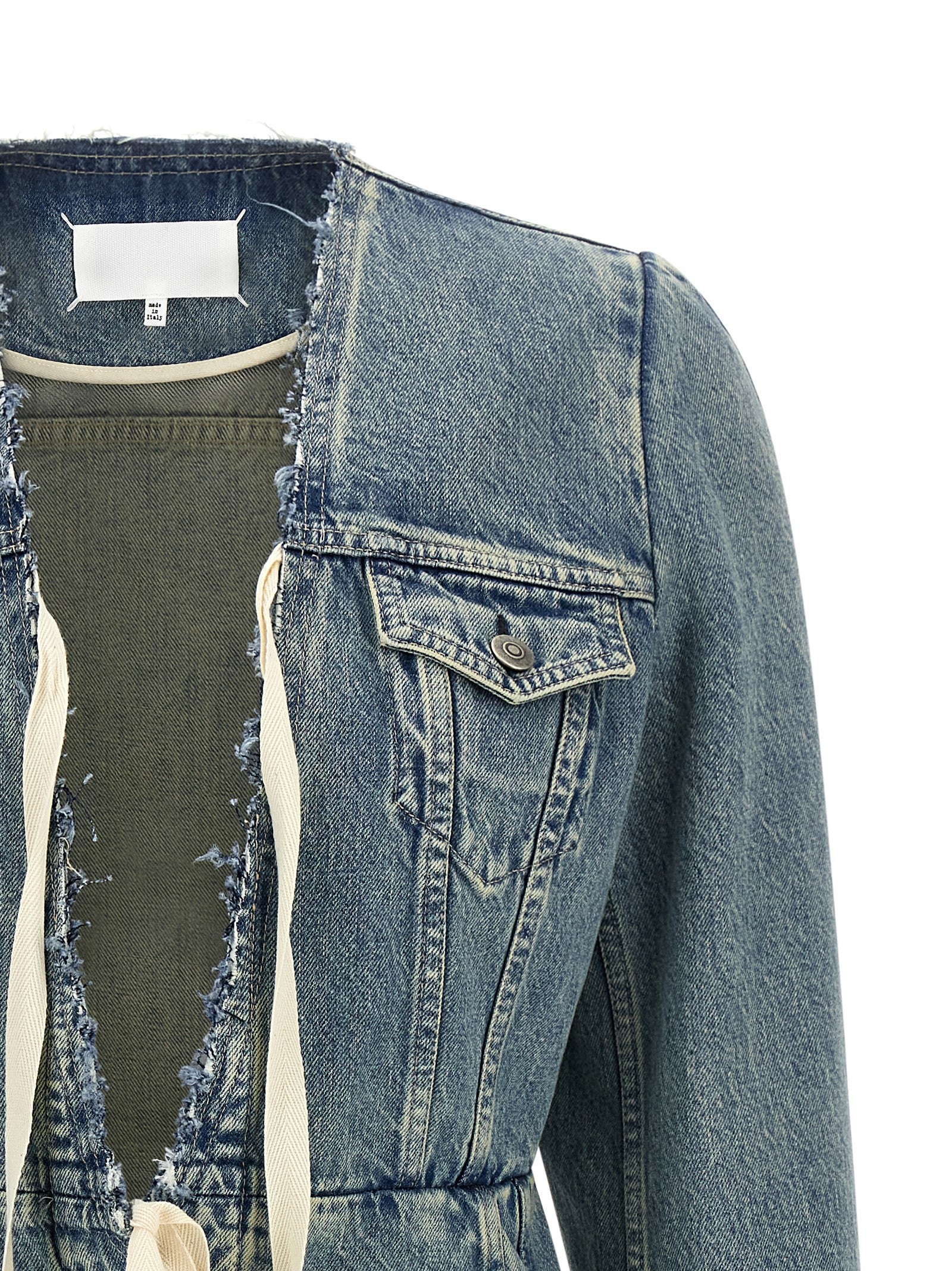 Maison Margiela Raw Cut Hem Denim Jacket