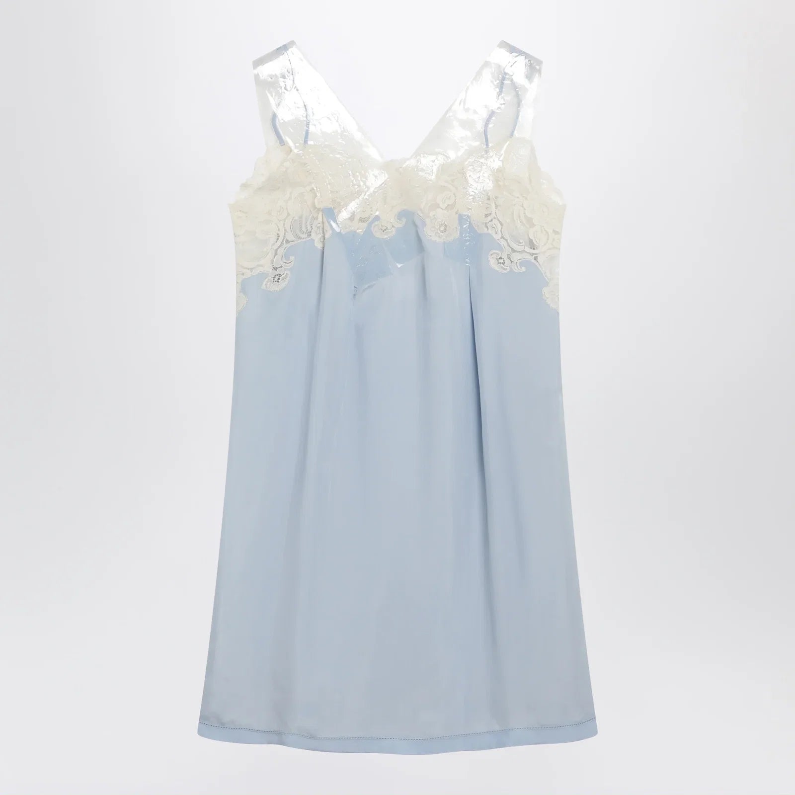 Maison Margiela Taped slip dress in cupro light blue