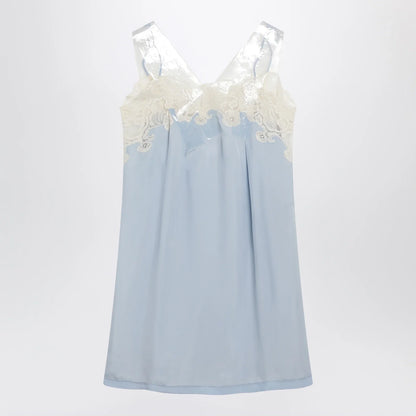 Maison Margiela Taped slip dress in cupro light blue