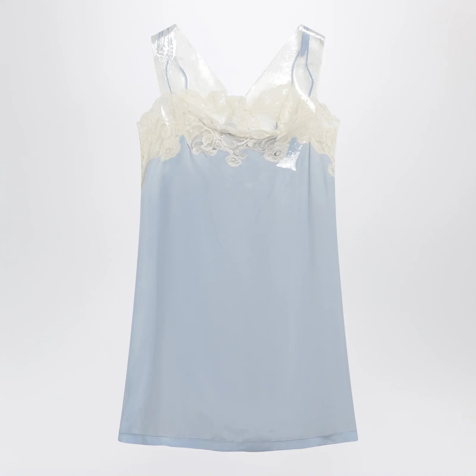 Maison Margiela Taped slip dress in cupro light blue