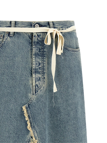 Maison Margiela Raw Hem Denim Skirt