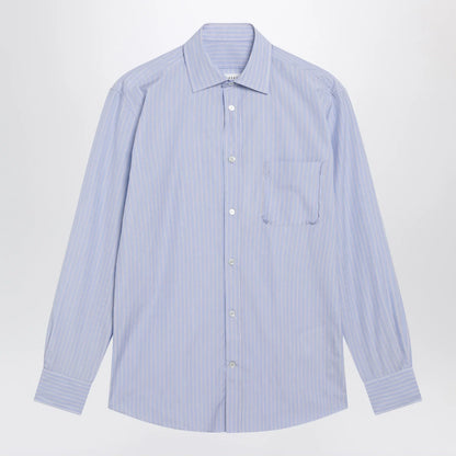 Maison Margiela Striped shirt in light blue cotton
