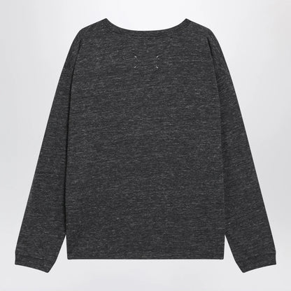Maison Margiela Long-sleeve cotton T-shirt in dark grey