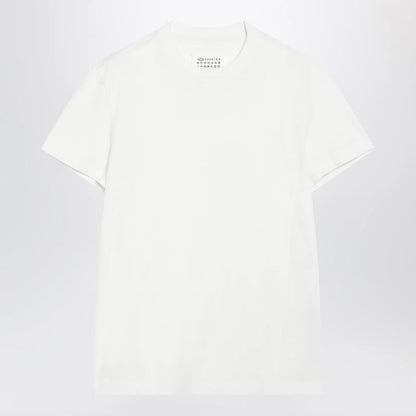 Maison Margiela Double-layer cotton T-shirt in white