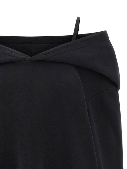 Mm6 Maison Margiela Off-shoulder Hooded Dress