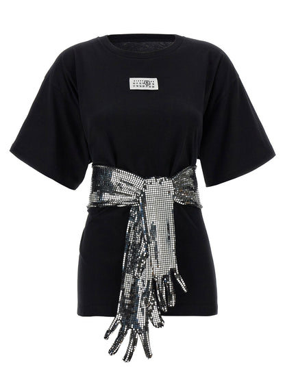 Mm6 Maison Margiela Sequin Gloves T-shirt