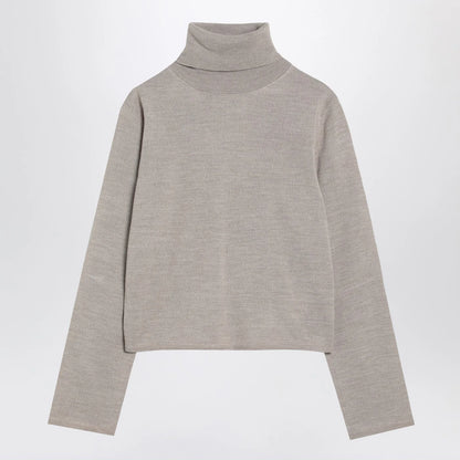 MM6 Maison Margiela Beige wool blend turtleneck sweater