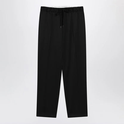 MM6 Maison Margiela Black wool-blend trousers