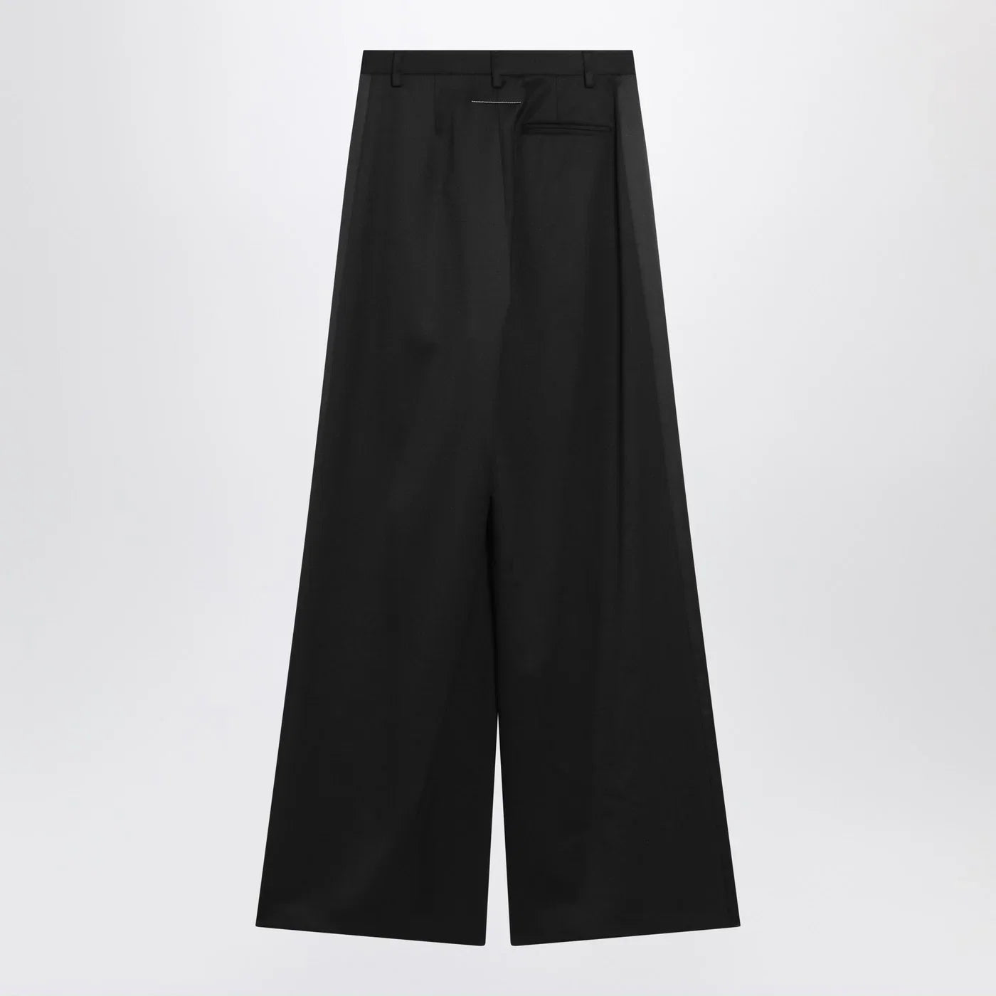 MM6 Maison Margiela Black satin palazzo pants