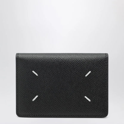 Maison Margiela Black leather credit card holder