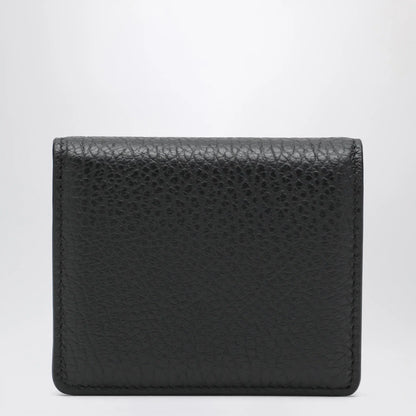 Maison Margiela Four Stitches compact grained leather card holder in black