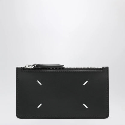 Maison Margiela Black Four Stitches Zip Card Holder