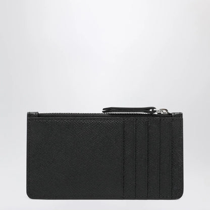 Maison Margiela Black Four Stitches Zip Card Holder
