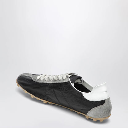 Maison Margiela Sprinters Sneakers In Black Leather And Vintage Suede