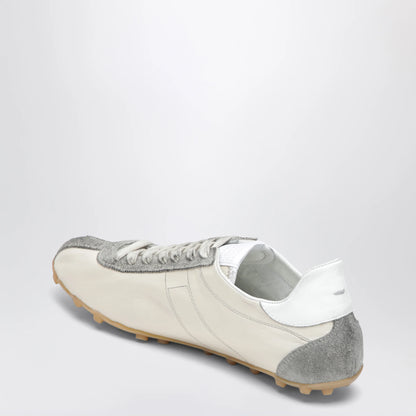 Maison Margiela Sprinters Sneakers In Cream Leather And Vintage Suede