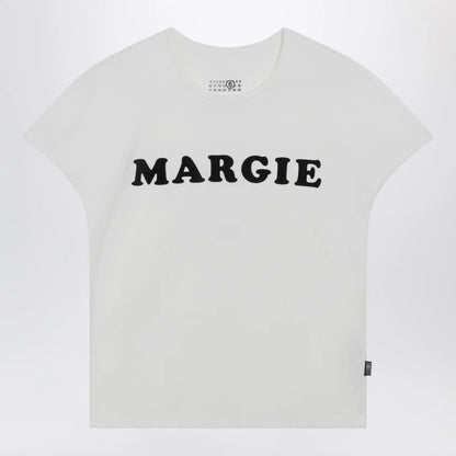 MM6 Maison Margiela Vintage jersey cotton T-shirt in white