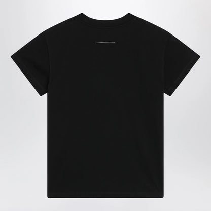 MM6 Maison Margiela Black T-shirt with logo print