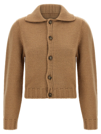 Mm6 Maison Margiela White Stitch Line Cardigan