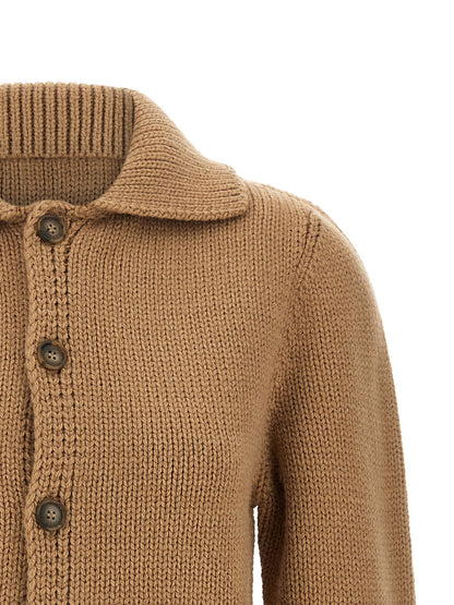 Mm6 Maison Margiela White Stitch Line Cardigan