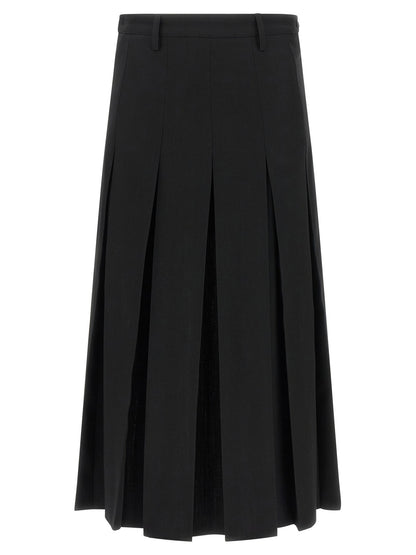 Mm6 Maison Margiela Overlapping Pleated Skirt