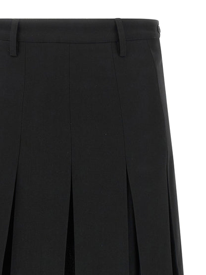 Mm6 Maison Margiela Overlapping Pleated Skirt