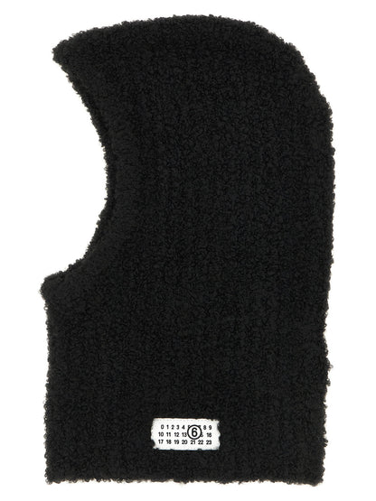 Mm6 Maison Margiela Bouclé Balaclava With Logo