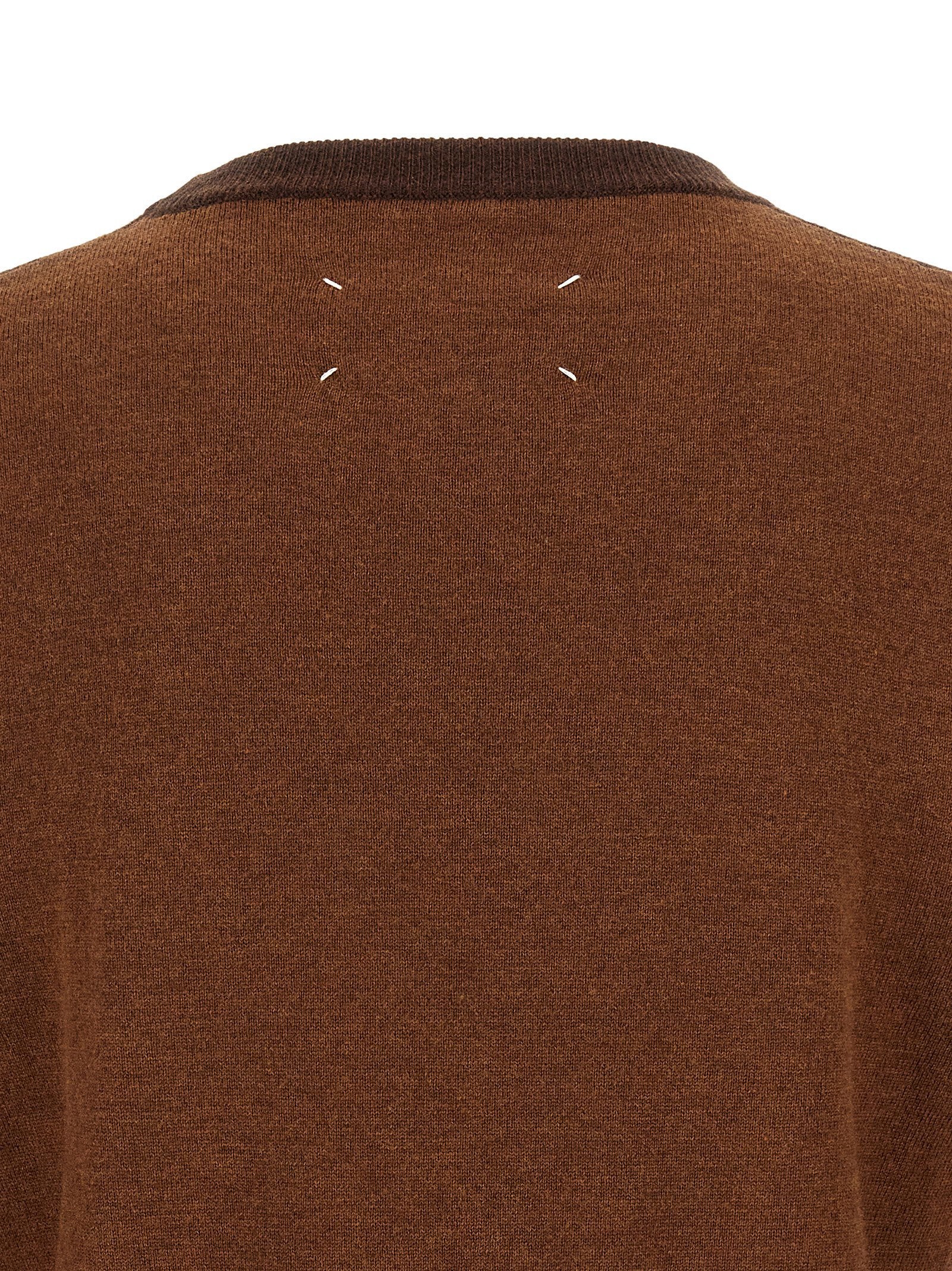 Maison Margiela Two-tone Wool Sweater