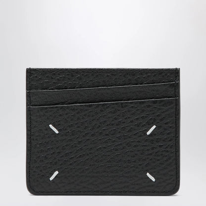 Maison Margiela Black Four Stitches calfskin card holder