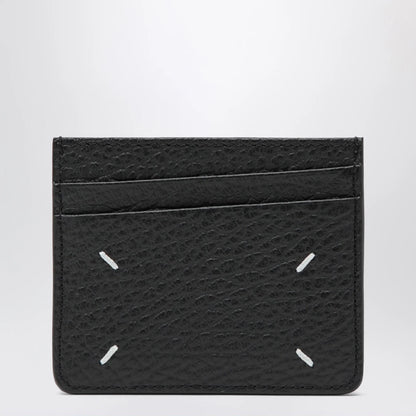 Maison Margiela Black Four Stitches calfskin card holder