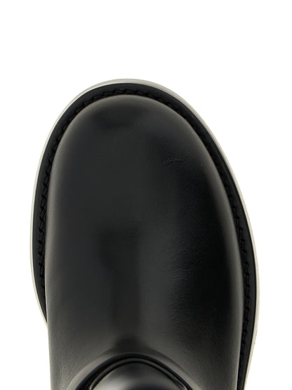 Elisabetta Franchi Logo Strap Boots