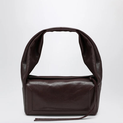 Maison Margiela Box East West Small Bag in Burgundy Leather