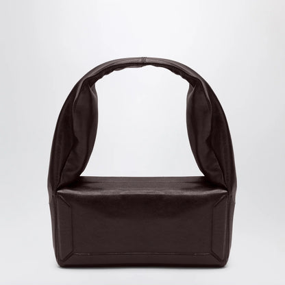 Maison Margiela Box East West Small Bag in Burgundy Leather