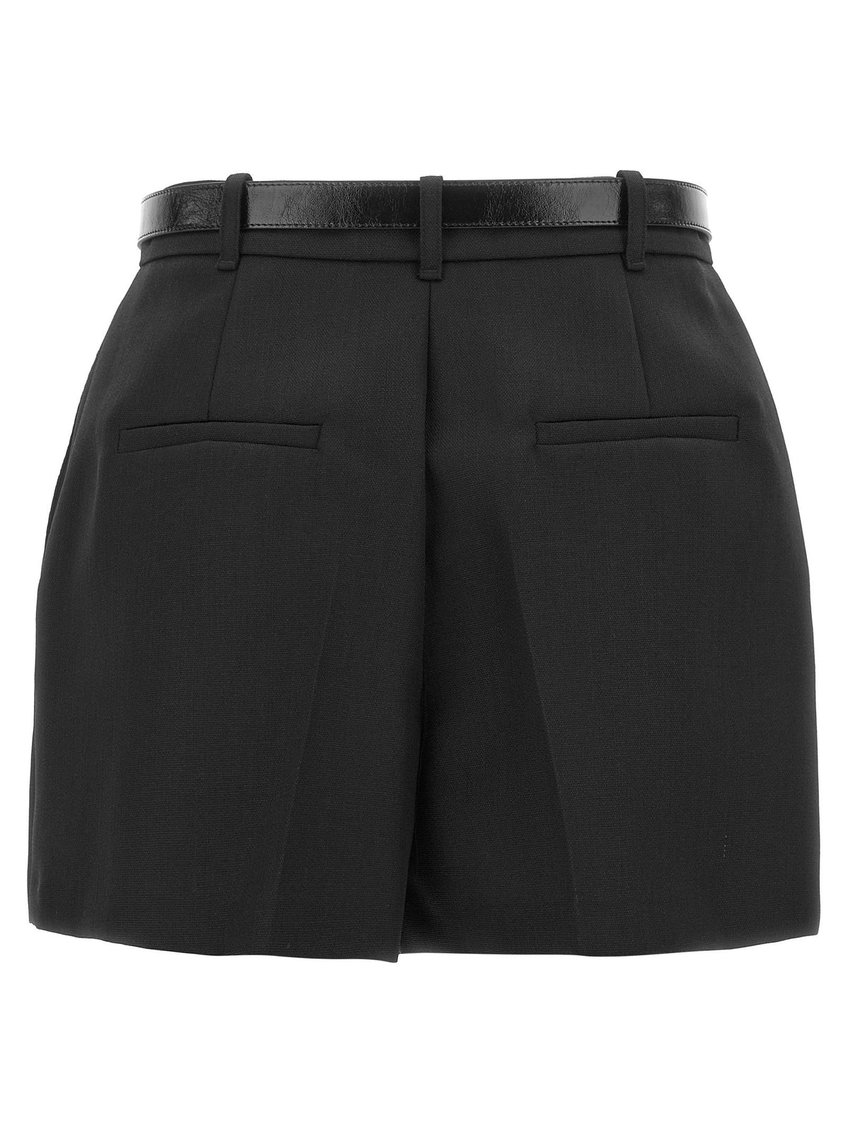 Elisabetta Franchi Belted Wool Shorts
