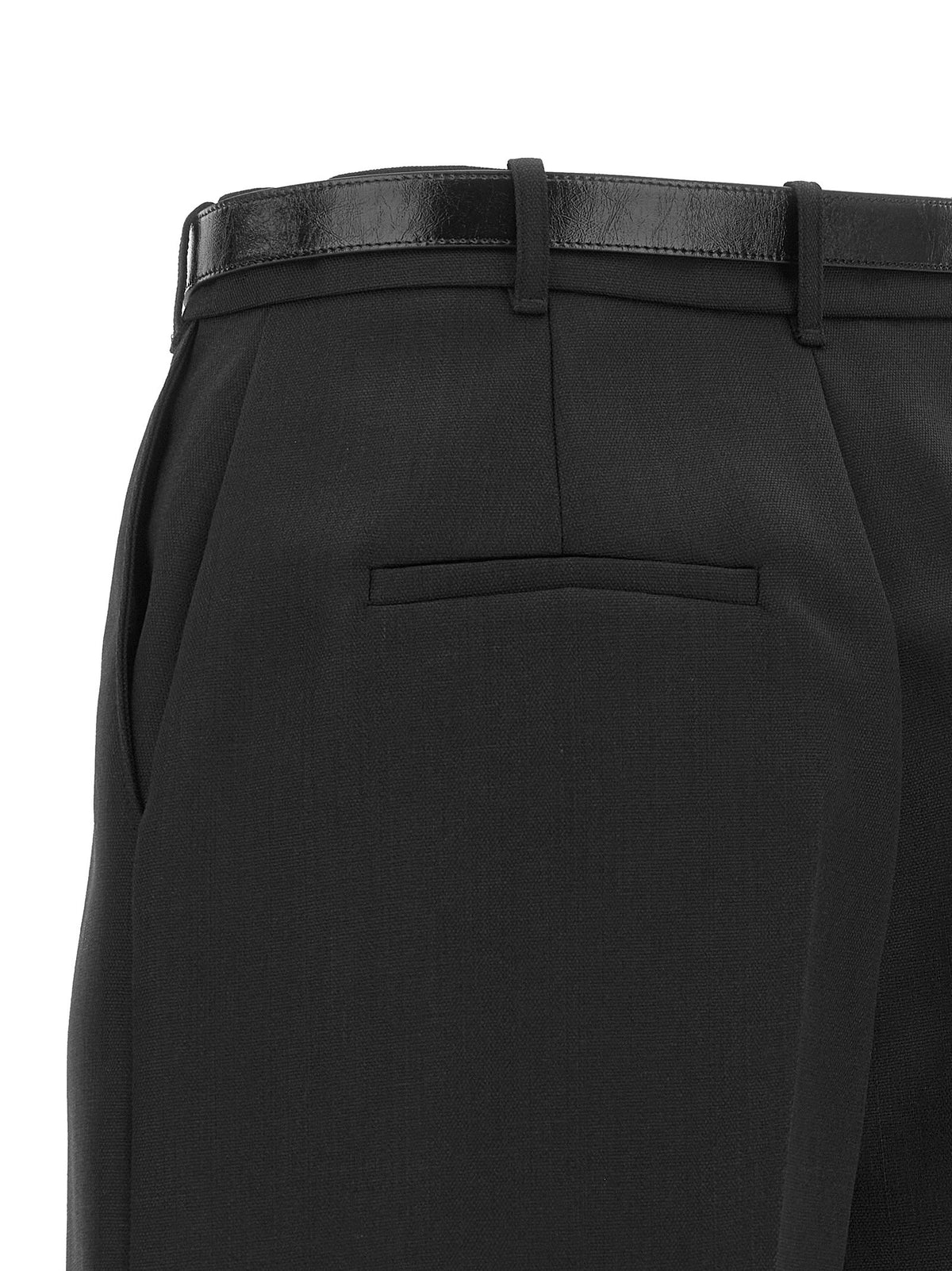 Elisabetta Franchi Belted Wool Shorts